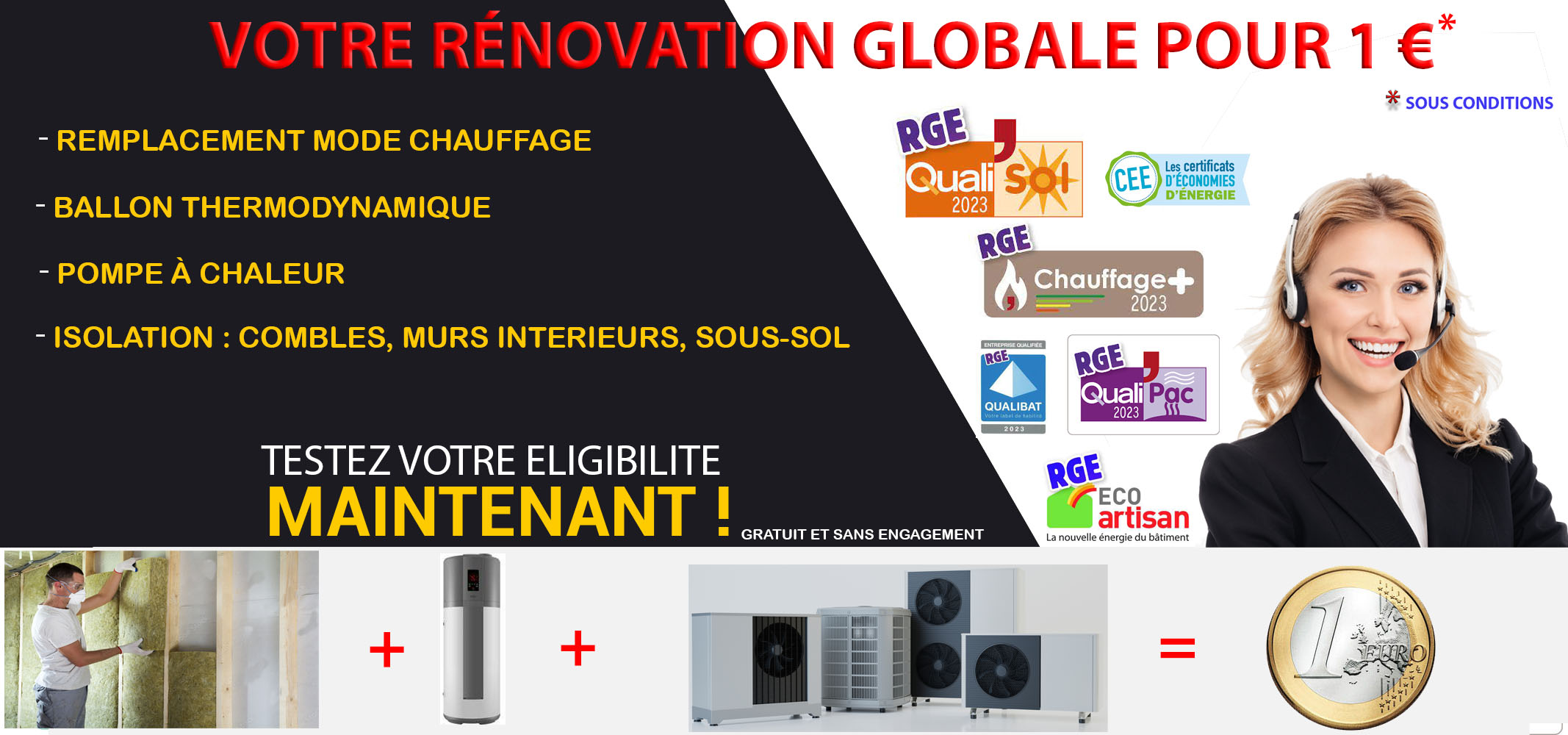 Isolation des combles 1 euro Challement 58420